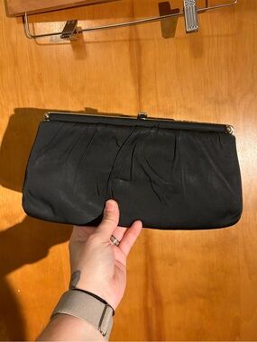 Vintage Classic Black Evening Clutch Handbag